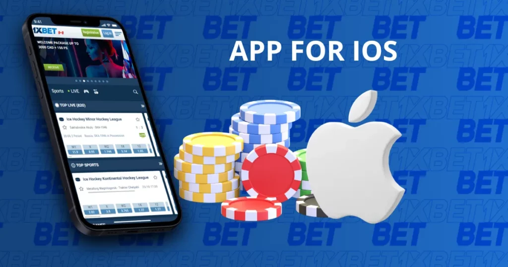 Aplikasi seluler permainan dan taruhan untuk pengguna iOS dari 1xBet